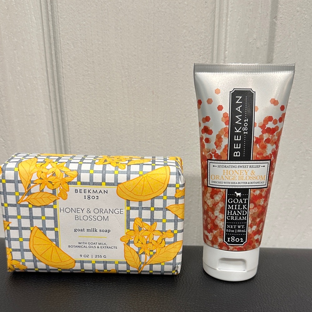 Beekman 1802 9 oz. Honey & Orange Blossom Goat Milk Soap and 2 oz. Hand Cream